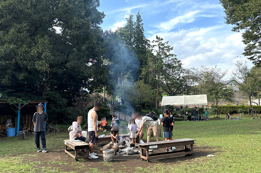 少年の森たき火イベント