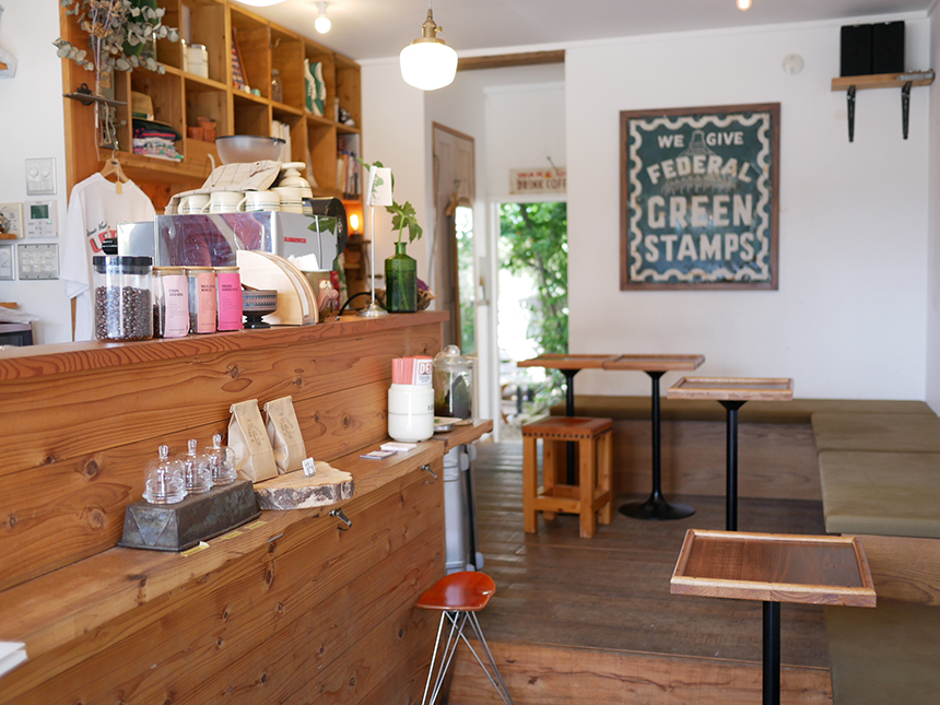 辻堂のTheGreenStampsCafe（グリーンスタンプスカフェ）の店内