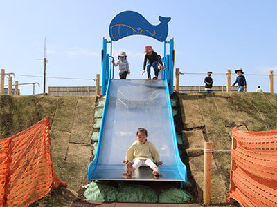 湘南海岸公園のちびっこ広場で遊ぶ子ども