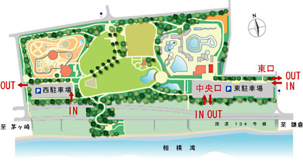 辻堂海浜公園の公園マップ