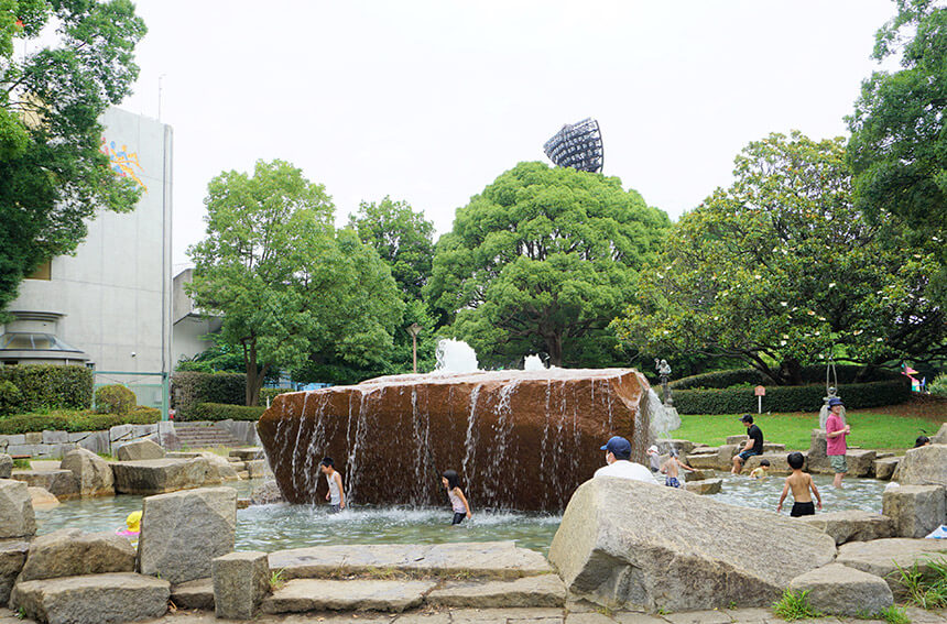 平塚総合公園の水遊び場