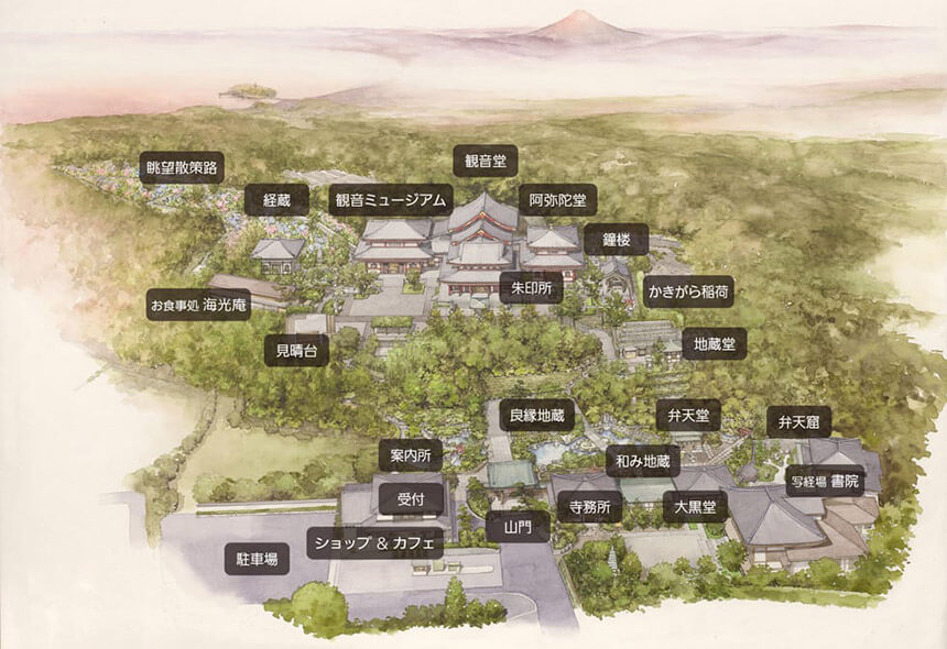 長谷寺の境内マップ