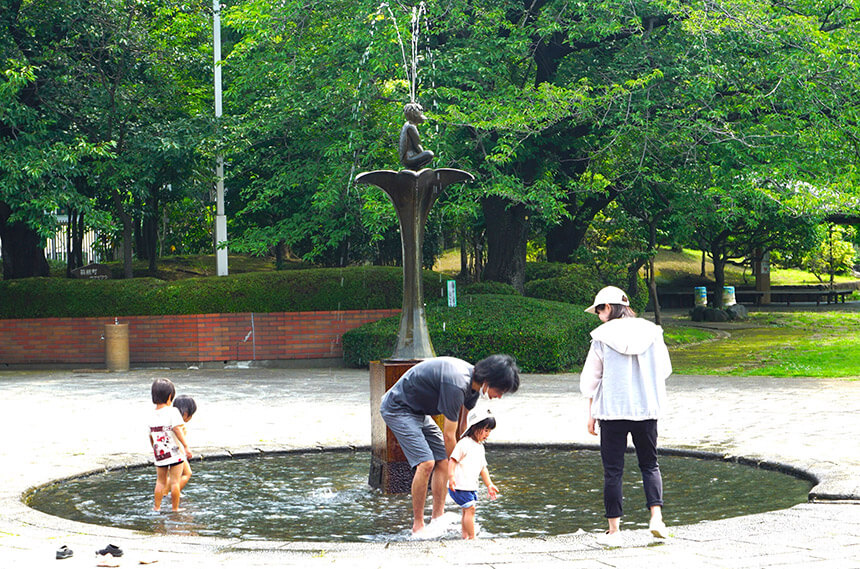 神奈川県水道記念館の水の広場
