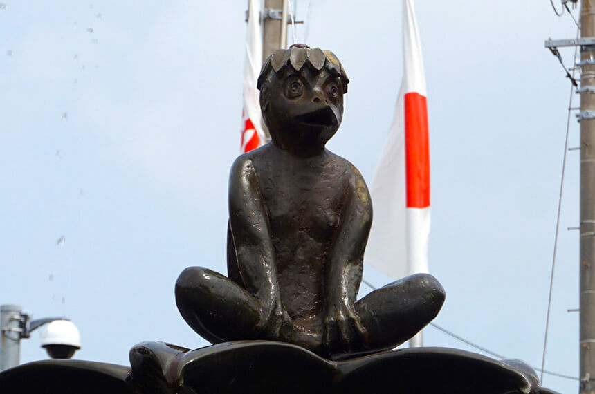 神奈川県水道記念館のカッパ像