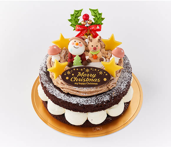 ガトーショコラのクリスマスケーキ