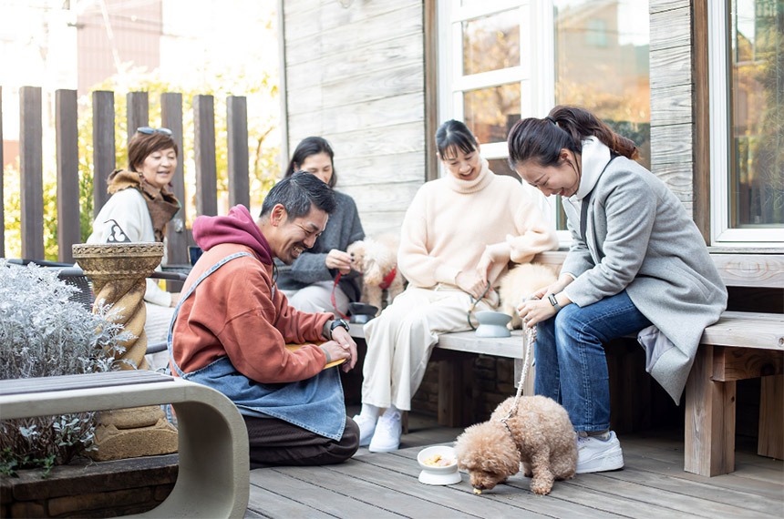 犬同伴OKのテラス席