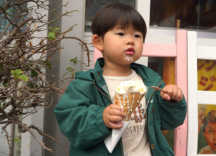 子どもに大人気のプレンティーズのアイスクリーム