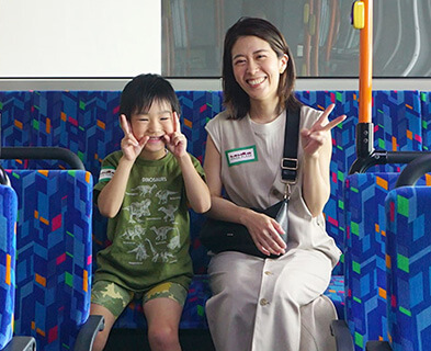 いすゞプラザを体験したママと子ども