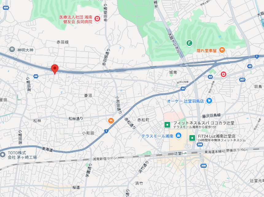 「茅ヶ崎市菱沼1丁目 中古戸建」のエリアマップ